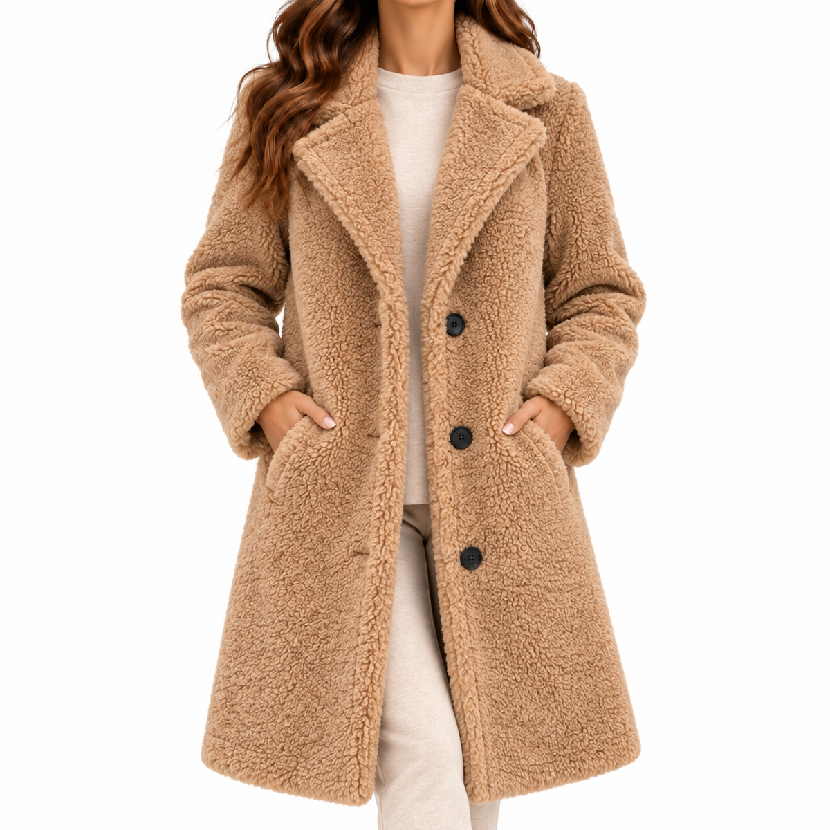 Women's Oversized Teddy Fleece Long Coat