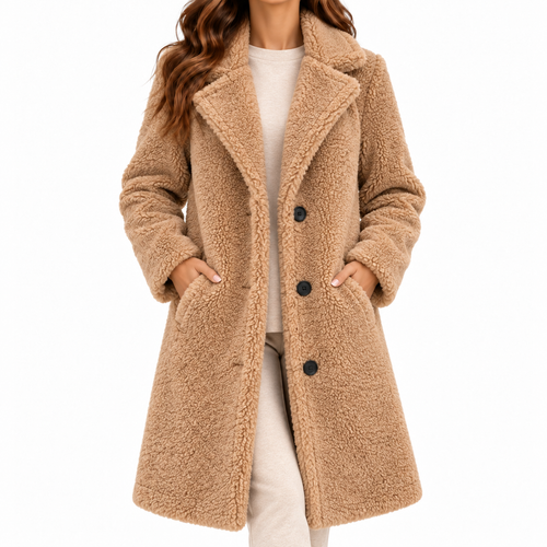 Women's Oversized Teddy Fleece Long Coat
