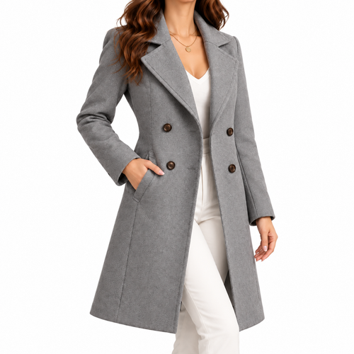 Women's Mid-Length Tailored Coat, view 2